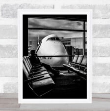 Last Call Airplane Business Airport Chairs Plane Wall Art Print