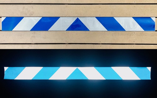 White blue reflective - blue,