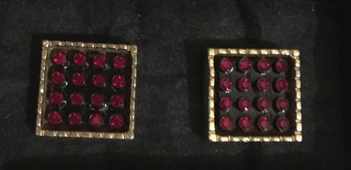 Chunky vintage cufflinks red - chunky,