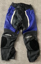 SPADA Black Blue Textile Motorbike Trousers size 38 Mens Regular Riding Casual