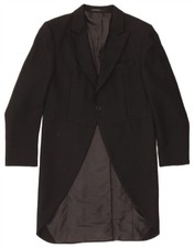 TORRE Mens Tailcoat Blazer Jacket UK 30 2XS Black Wool EV08