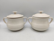 Pair Of Le Creuset Small White