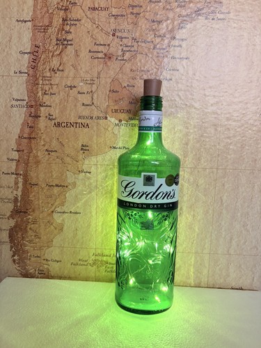Upcycled gordon gin bottle - gin,