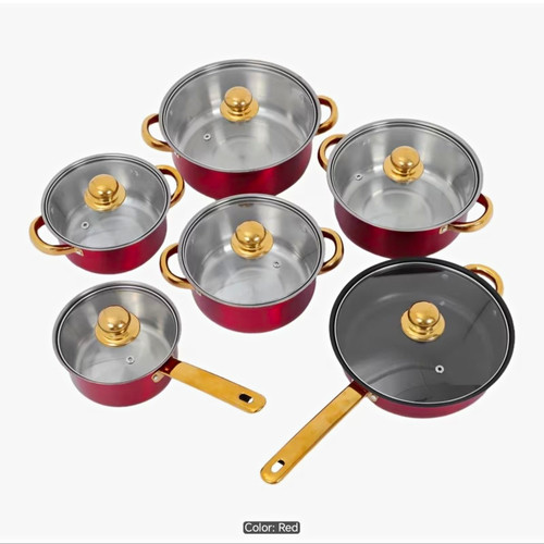 6pc stainless steel non stick - stainless,