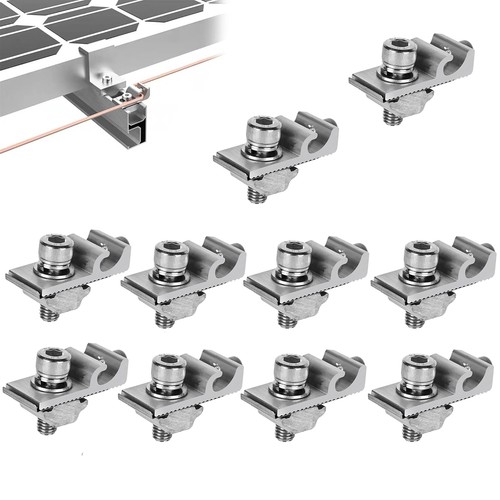 Earth clamp for - solar, panels
