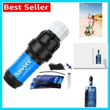 Lightweight PointONE Water Filter with 32oz Collapsible Pouch for Adventure