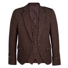 Men's Brown Tweed Kilt Jacket