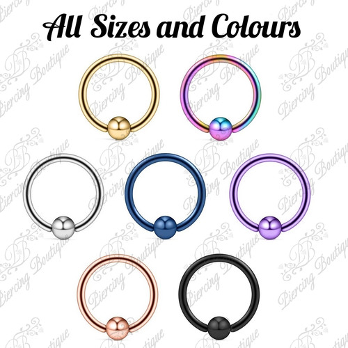 18g steel captive bead ring - 18g,