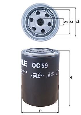 Mahle oc59 oil filter for - oc59,