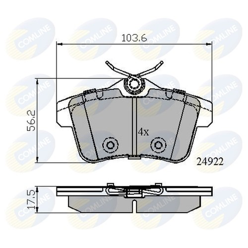 Brake pads set - pads, for