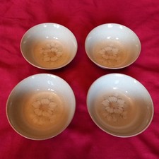 SET OF FOUR VINTAGE 1980s DENBY DAYBREAK, CEREAL BOWLS....14.5 CM
