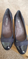 Ladies navy patent - , leather