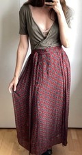 Isabel Marant maxi skirt wrap fully Lined printed size 10 