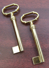 Two 10swg Polished Cast Brass