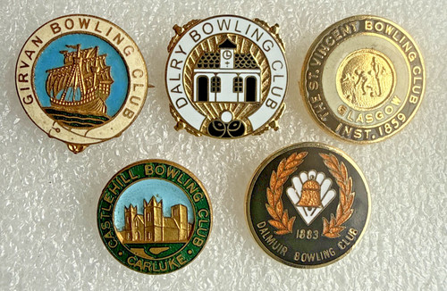 Bowling club badges scottish - bowling,
