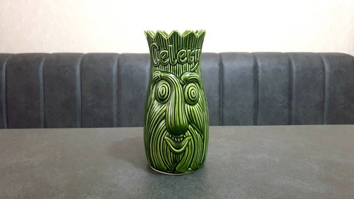 Vintage celery ceramic vase - celery,