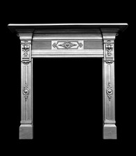 ANTIQUE VICTORIAN EDWARDIAN CAST IRON FIREPLACE FIRE WOODBURNER SURROUND