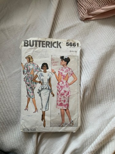 Butterick 5661 sewing - 80’s,