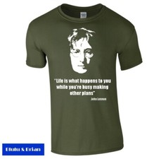 John Lennon Life is... quote homage T-shirt The Beatles retro 60s music