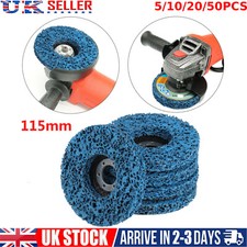5-50x 115mm 4.5" Angle Grinder Poly Strip Wheel Discs Paint Rust Remove Abrasive
