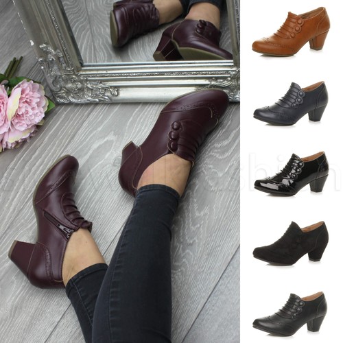 Womens ladies mid cuban - , heel