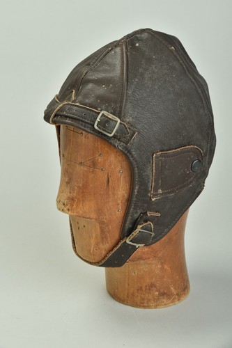 Leather motoring helmet small - helmet.,