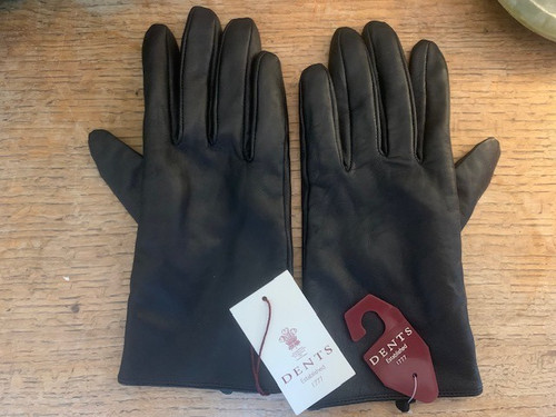 Dents black leather ladies