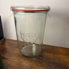 WECK Jar 850mL with Lid, Seal & Clamps Canning Preserving Sourdough Starter Jar