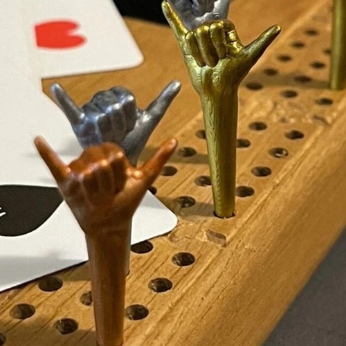 9pcs funny cribbage - cribbage, pegs