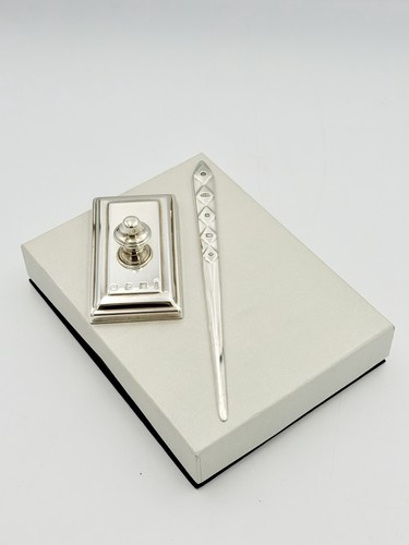 Desk top hallmarked - desk, silver