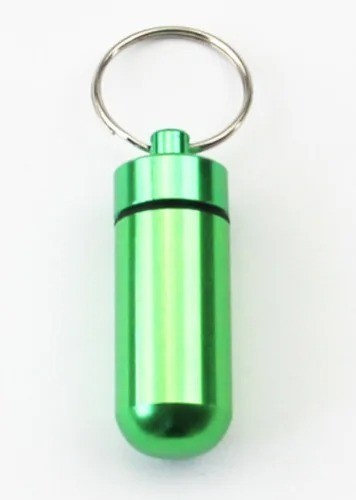 Keychain pill holder - holder, organizer