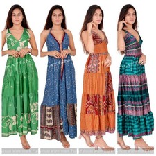 Maxi Wrap Dress Boho Hippie