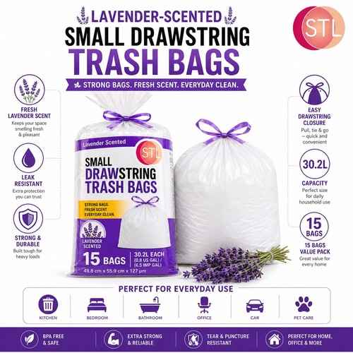 Biodegradable drawstring bin - biodegradable,