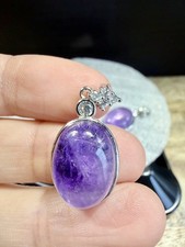 Crystal Amethyst Pendant sparkly Jewellery gift Heal purple spiritual beautiful 