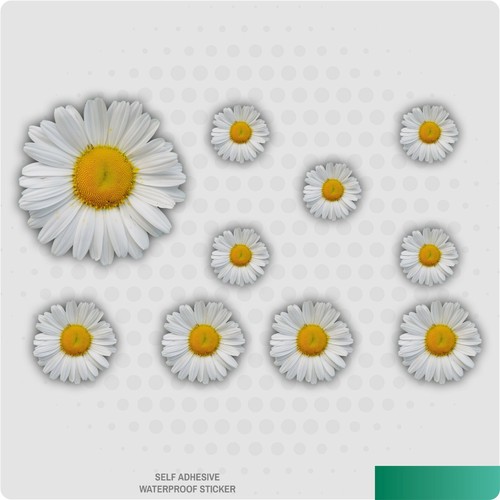 Painted daisy stickers decals - painted,