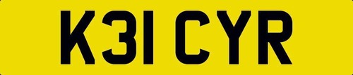 Kelcey kelcy number plate - r,