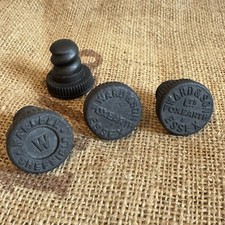 Antique Bottle Stoppers 4pcs Ward & Son Wardell Dated