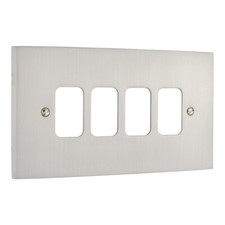 MK Grid Front Plate 4 Gang