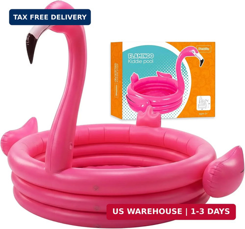Pink flamingo pool float - pool,