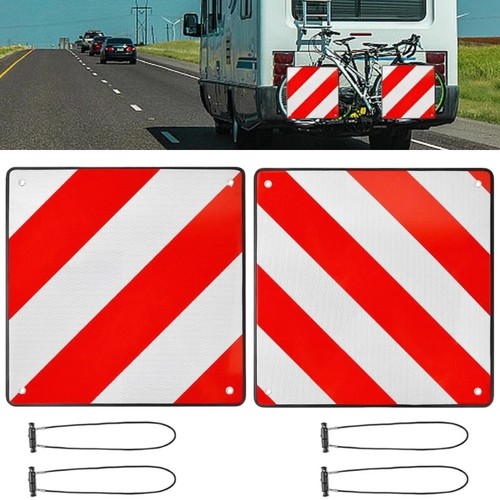 Rear warning sign reflector - warning,