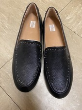 FitFlop UK 5 Black Lena Microstud Shimmy Loafer Shoes Flats Slip On Studs