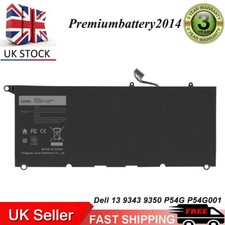 For Dell XPS 13 9350 9343 Laptop Battery 13D-9343 JD25G JHXPY 90V7W