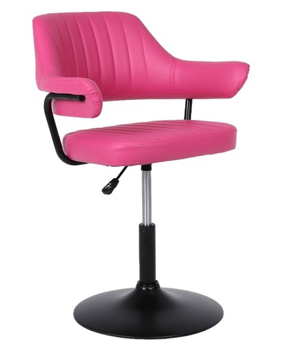 Plush pink salon chair - chair, faux