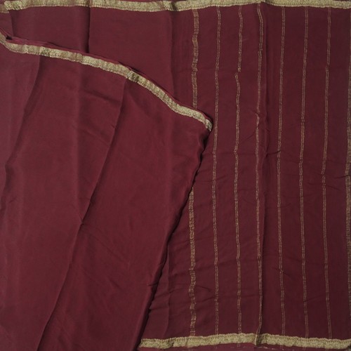 Vintage maroon saree - 100%, pure