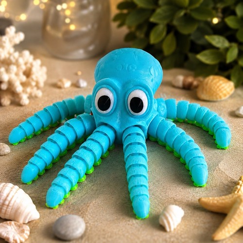 Articulated printed octopus - articulated,