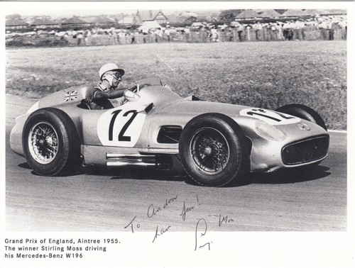 Signed stirling moss - stirling, mercedes