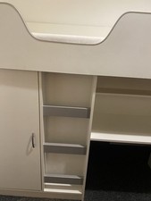 Mid sleeper bed with desk and ultimate storage  