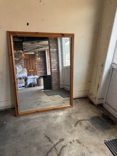 Pine wall mirror - pine,