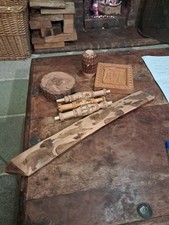 Job Lot Of Hand Carved Wooden Items