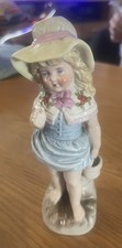 Victorian Antique Conta & Boehme Porcelain Girl Figurine Hand Painted VGC